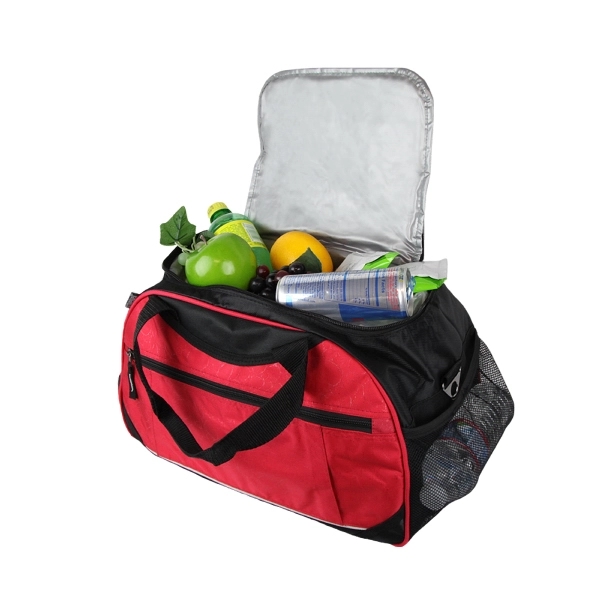 Cooler made of 420 Denier jacquard, watermark nylon and 600 Denier... from ASI 57702 GoodHopeBags, Inc.