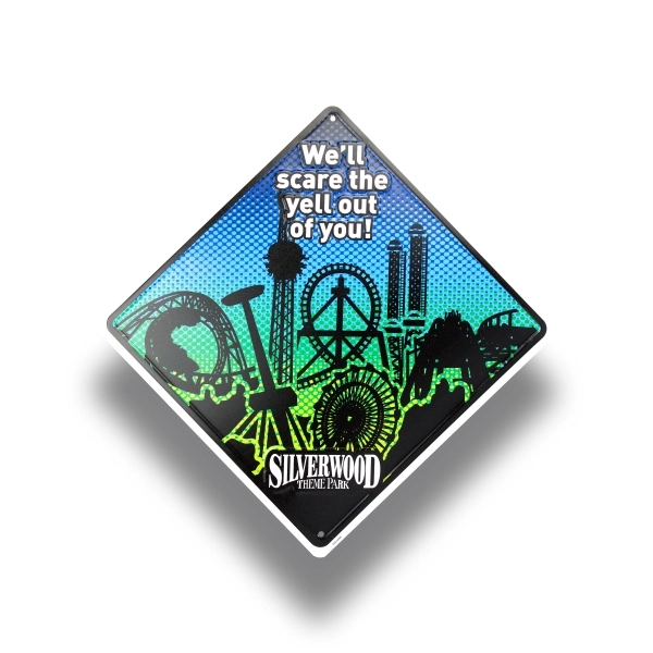 6" x 6" crossing sign with two holes.... from ASI 50120 Dixie Seal & Stamp Co Inc / Dixiline