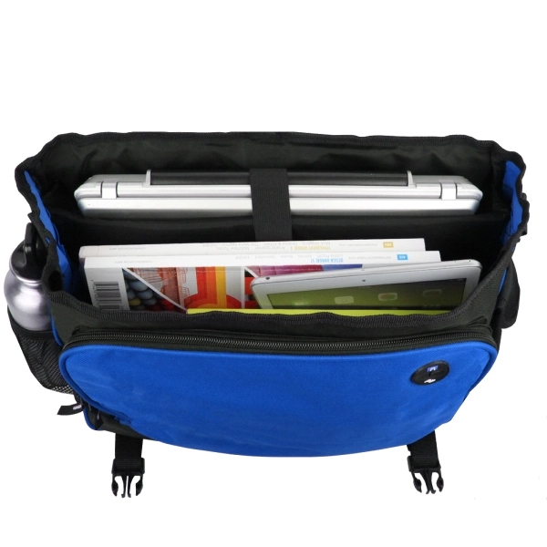 Flap-over computer case made of 600 denier polyester with 420 denier... from ASI 57702 GoodHopeBags, Inc.