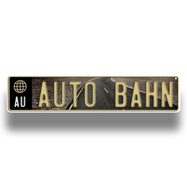 4.5" x 20.5" embossed aluminum European license plate.... from ASI 50120 Dixie Seal & Stamp Co Inc / Dixiline