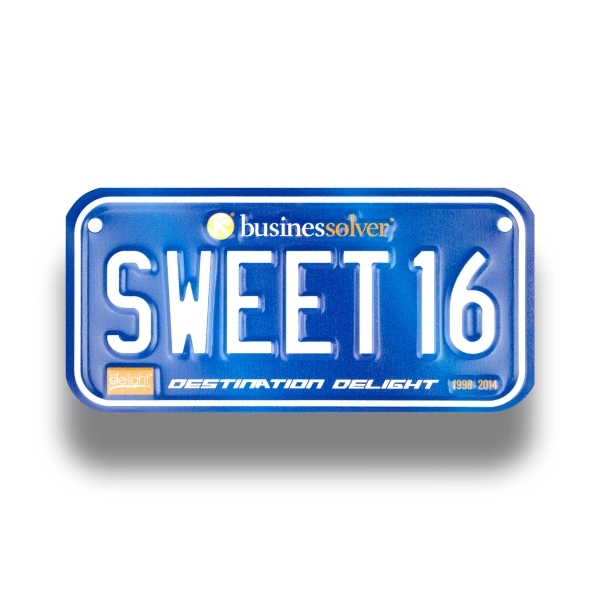 3" x 6" embossed recycled aluminum bicycle plate with two holes... from ASI 50120 Dixie Seal & Stamp Co Inc / Dixiline