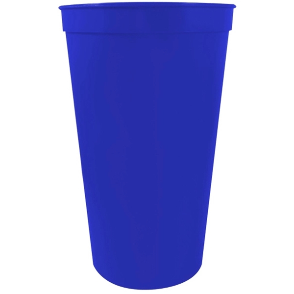Durable 22 oz. smooth wall plastic stadium cup, perfect for events... from ASI 67075 Leprechaun Promotions, LLC / Leprechaun Promotions