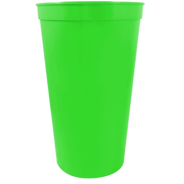 Durable 22 oz. smooth wall plastic stadium cup, perfect for events... from ASI 67075 Leprechaun Promotions, LLC / Leprechaun Promotions