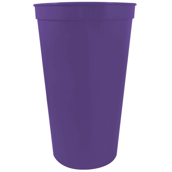 Durable 22 oz. smooth wall plastic stadium cup, perfect for events... from ASI 67075 Leprechaun Promotions, LLC / Leprechaun Promotions