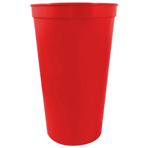 Durable 22 oz. smooth wall plastic stadium cup, perfect for events... from ASI 67075 Leprechaun Promotions, LLC / Leprechaun Promotions