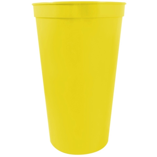 Durable 22 oz. smooth wall plastic stadium cup, perfect for events... from ASI 67075 Leprechaun Promotions, LLC / Leprechaun Promotions