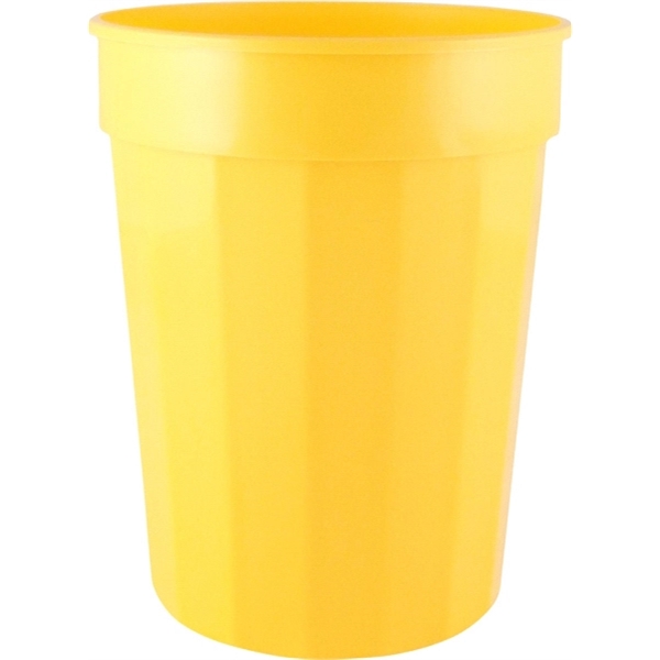 Durable 17 oz. fluted stadium plastic cup, ideal for events and... from ASI 67075 Leprechaun Promotions, LLC / Leprechaun Promotions
