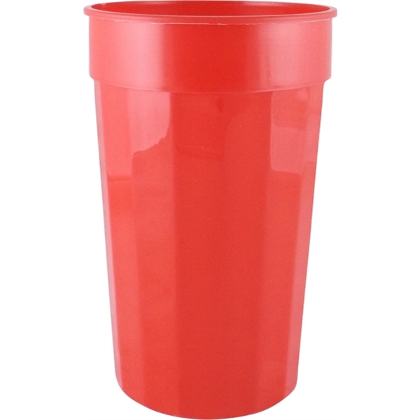Durable 22 oz. fluted stadium plastic cup, perfect for events and... from ASI 67075 Leprechaun Promotions, LLC / Leprechaun Promotions