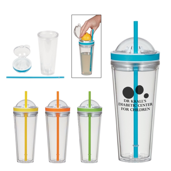 20 Oz. Juicer Tumbler With Straw... from ASI 61125 Hit Promotional Products / Hit (R)
