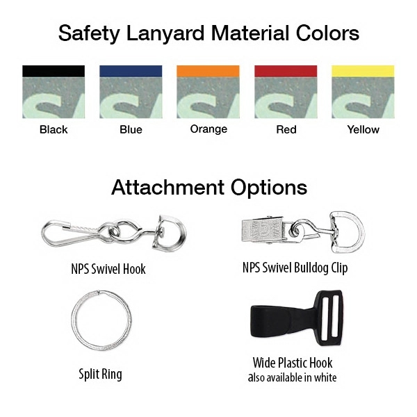 Reflective custom safety lanyards improve visibility. 4 attachment options. Glow-in-the-dark imprinting... from ASI 79898 Promovision / PROMOVISION