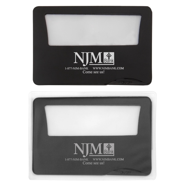 Credit card shaped magnifier with light and 3x magnification power.... from ASI 62190 Illini