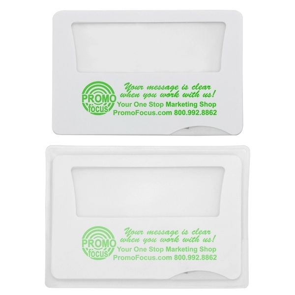 Credit card shaped magnifier with light and 3x magnification power.... from ASI 62190 Illini
