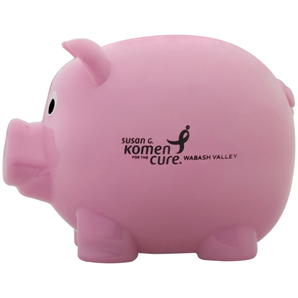 Promotional piggy bank with twist-off plug on bottom.... from ASI 62190 Illini