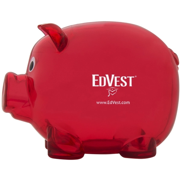 Promotional piggy bank with twist-off plug on bottom.... from ASI 62190 Illini
