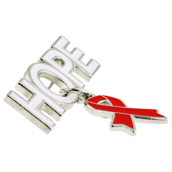 Hope Pin with Red Ribbon Charm... from ASI 47150 ZZ DROPPED - Creative House / Creative House