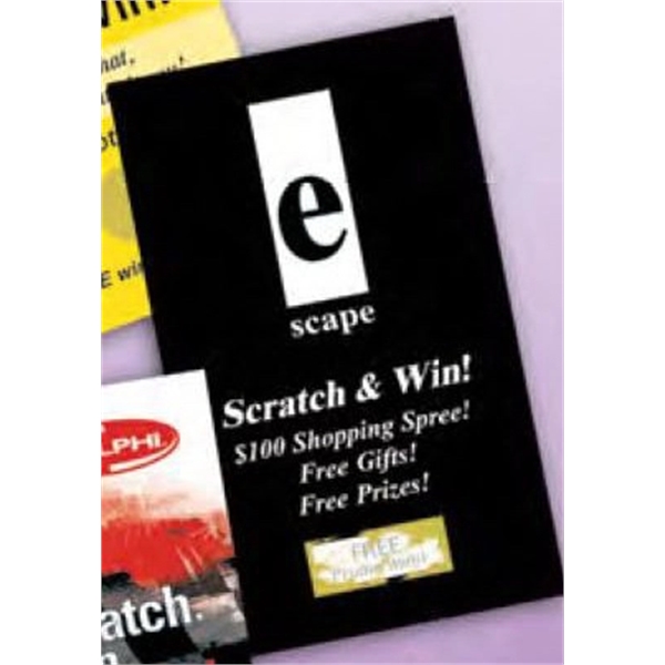 Index-card sized Scratch-N-Win card with gold scratch-off material. US Made!... from ASI 43530 California Tattoos