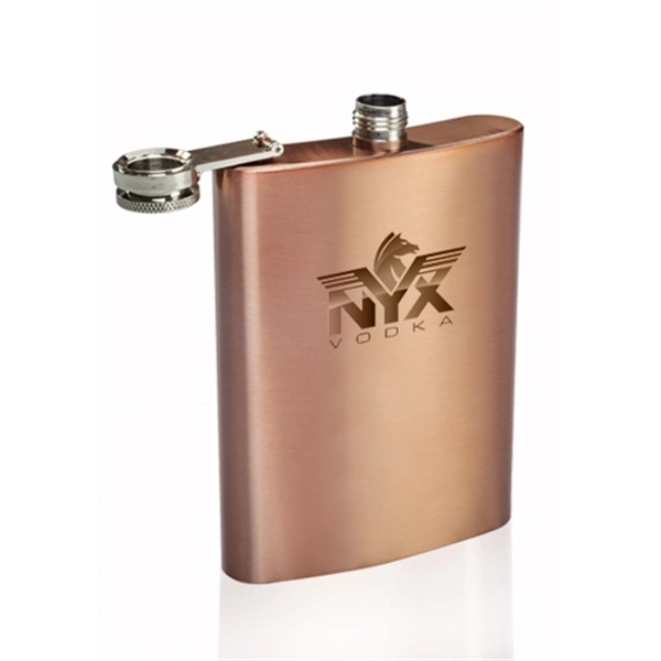 Hip flask with single wall stainless steel construction and screw on/off... from ASI 39552 BEL Promo
