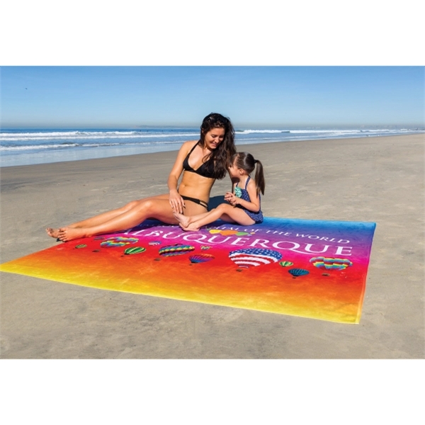 60" x 72" subli-plush velour beach towel features a sheared microfiber... from ASI 90913 Terry Town