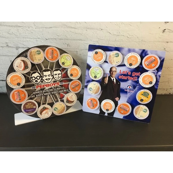 K-Cup display coffee caddy holds 12 coffee pods in assorted shaped... from ASI 68207 MAC Specialties Ltd / Plus Promotional Products