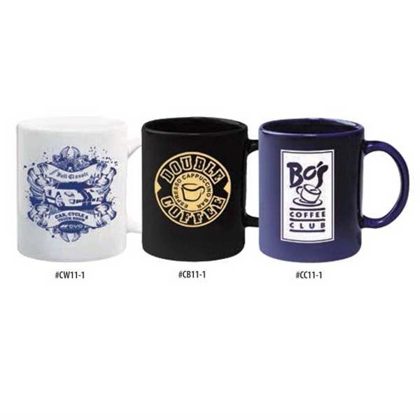11 oz. ceramic mug with C-handle and 1-color imprint on two... from ASI 61966 HPG / Best Promotions USA