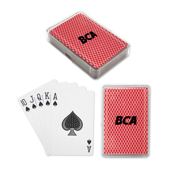 Standard deck of playing cards in a customizable plastic case.... from ASI 98360 WOWLine / WOWLine®