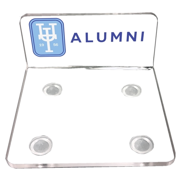 Notepad holder with rubber feet; can fit a 3" x 3"... from ASI 72521 Morris Magnets / Laser Cuts