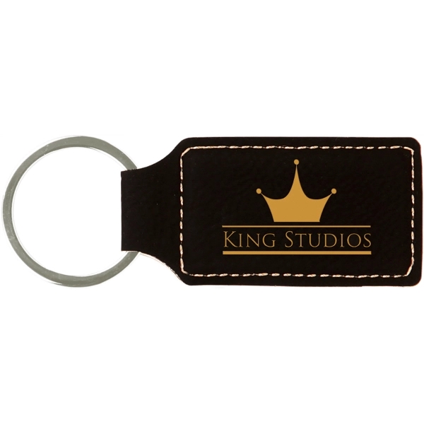 Laserable Leatherette Rectangular Keychain... from ASI 34046 Allcasion Travelware Co
