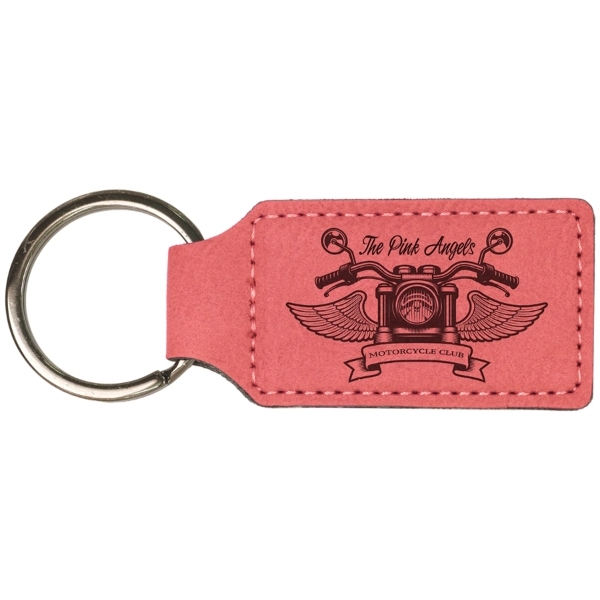 Laserable Leatherette Rectangular Keychain... from ASI 34046 Allcasion Travelware Co