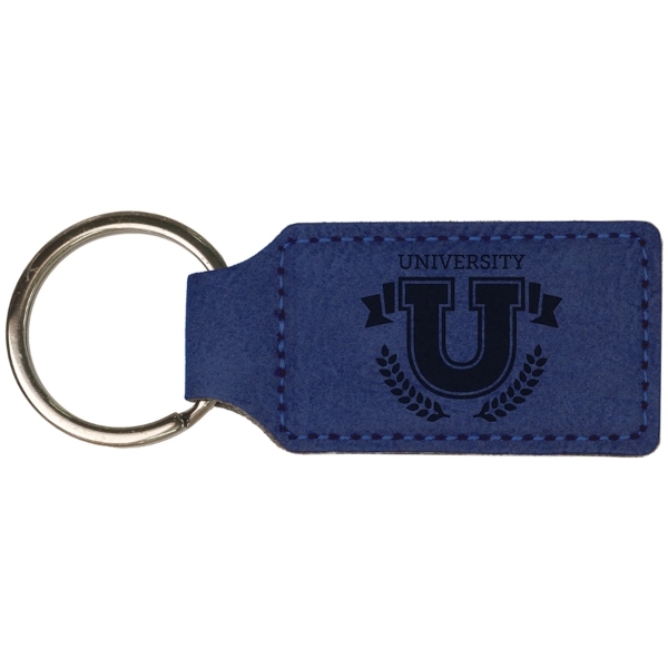 Laserable Leatherette Rectangular Keychain... from ASI 34046 Allcasion Travelware Co