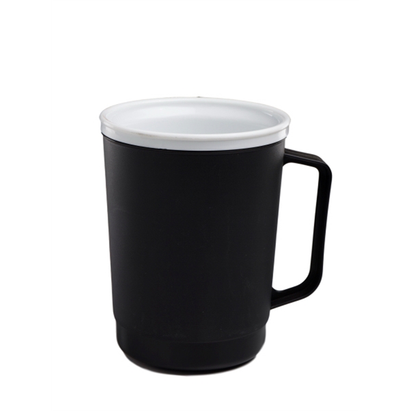 Double wall insulated frosty 22 oz. mug with flip sip lid... from ASI 91265 ZZ CLOSED - Timberwolf Products / Timberwolf Alladin Plastics