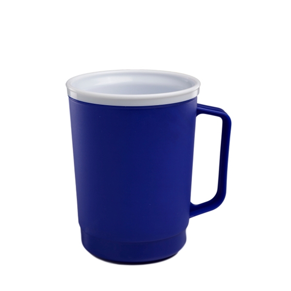 Double wall insulated frosty 22 oz. mug with flip sip lid... from ASI 91265 ZZ CLOSED - Timberwolf Products / Timberwolf Alladin Plastics