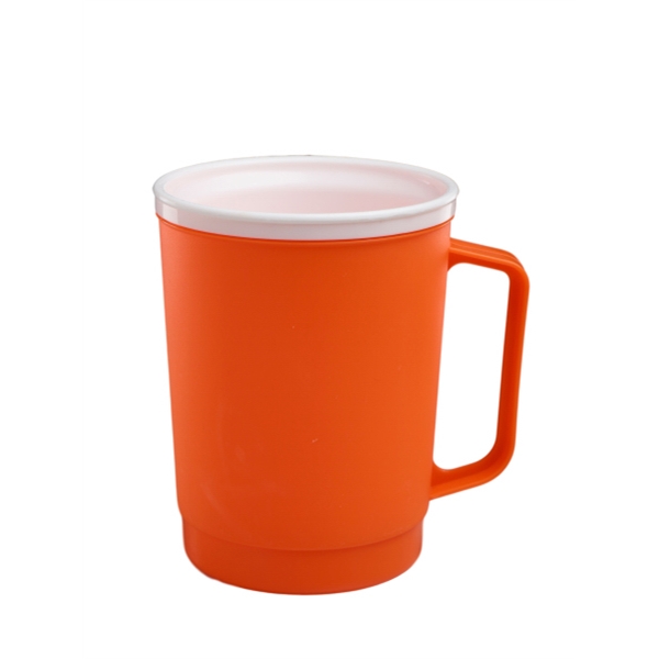 Double wall insulated frosty 22 oz. mug with flip sip lid... from ASI 91265 ZZ CLOSED - Timberwolf Products / Timberwolf Alladin Plastics