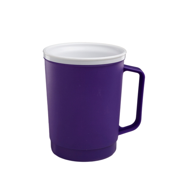 Double wall insulated frosty 22 oz. mug with flip sip lid... from ASI 91265 ZZ CLOSED - Timberwolf Products / Timberwolf Alladin Plastics