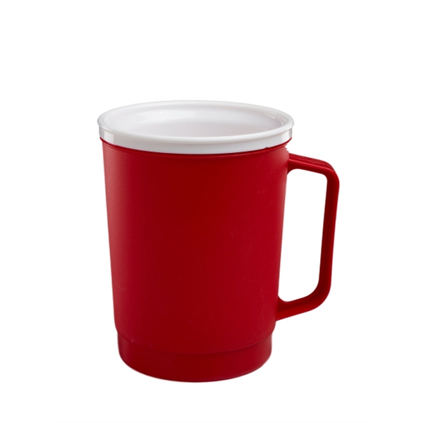 Double wall insulated frosty 22 oz. mug with flip sip lid... from ASI 91265 ZZ CLOSED - Timberwolf Products / Timberwolf Alladin Plastics