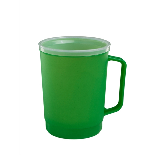 Double wall insulated frosty 22 oz. mug with flip sip lid... from ASI 91265 ZZ CLOSED - Timberwolf Products / Timberwolf Alladin Plastics