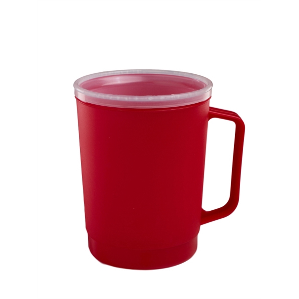 Double wall insulated frosty 22 oz. mug with flip sip lid... from ASI 91265 ZZ CLOSED - Timberwolf Products / Timberwolf Alladin Plastics