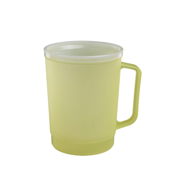 Double wall insulated frosty 22 oz. mug with flip sip lid... from ASI 91265 ZZ CLOSED - Timberwolf Products / Timberwolf Alladin Plastics
