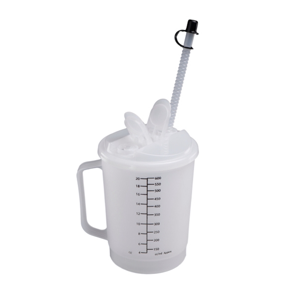 Double wall insulated frosty 22 oz. mug with flip sip lid... from ASI 91265 ZZ CLOSED - Timberwolf Products / Timberwolf Alladin Plastics