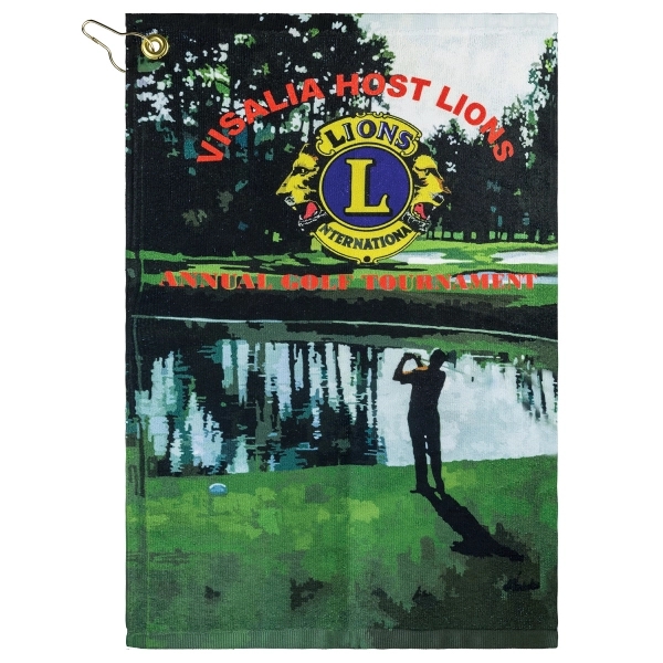 15" x 25" microfiber golf towel with hook and grommet.... from ASI 90913 Terry Town