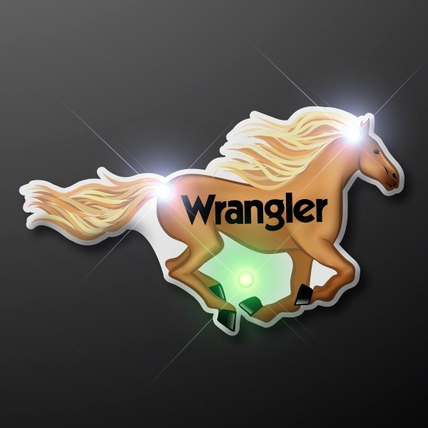 Blank or imprinted.  LED Horse Pin Lights.... from ASI 34194 ALightPromos / Alight Promotional Products