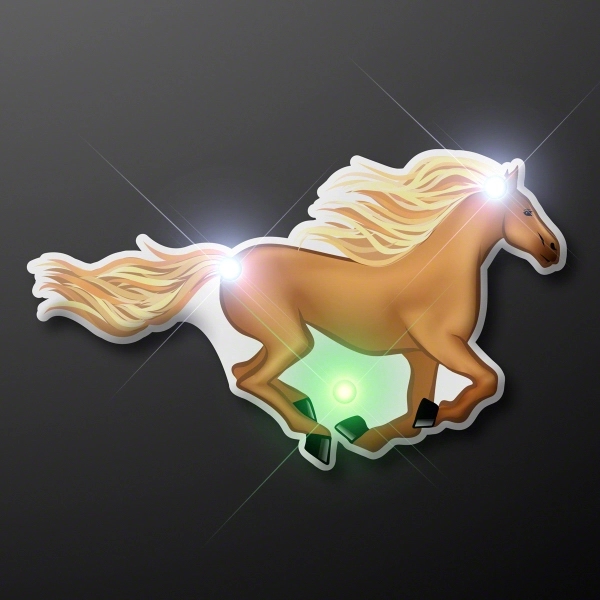 Blank or imprinted.  LED Horse Pin Lights.... from ASI 34194 ALightPromos / Alight Promotional Products