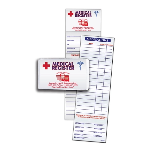 Medical register card made from 8 pt., paper board stock.... from ASI 67620 Lion Circle Corp / Lion/Circle