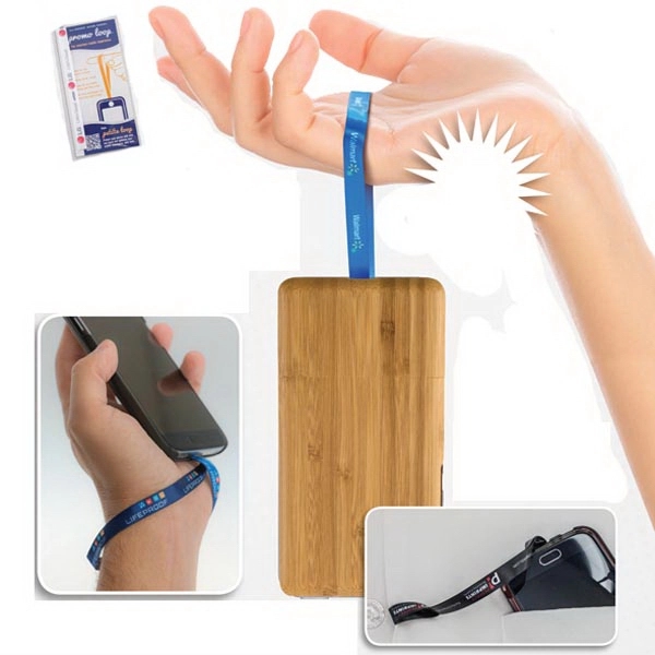 Satin petite phone loop wrist strap with full color imprint.... from ASI 52263 EMT / EMT EMT EASY