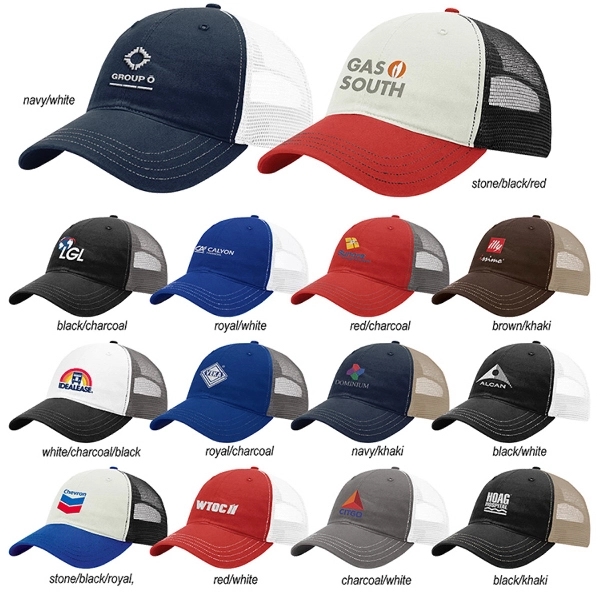 Washed six panel trucker cap.... from ASI 88060 Snugz/USA Inc / Sweda®