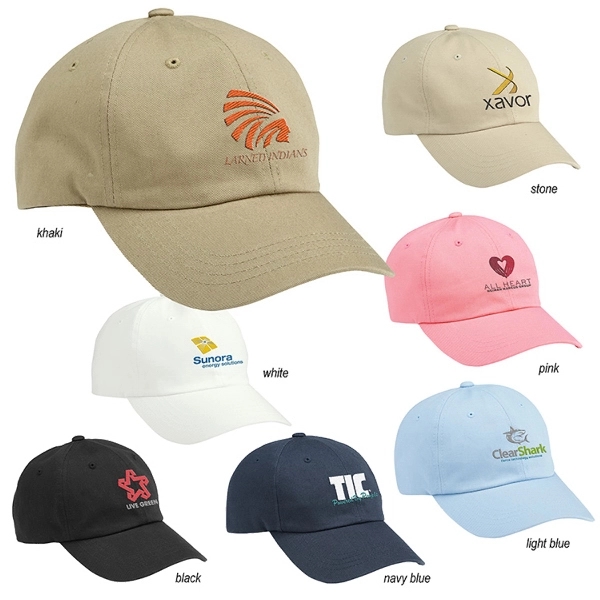 Unstructured, low-profile, six-panel Dad's cap with Permacurv® visor, buckle closure with... from ASI 88060 Snugz/USA Inc / Sweda®