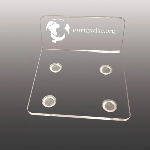 Laser etched acrylic note pad holder (fits a 3" x 3"... from ASI 72521 Morris Magnets / Laser Cuts