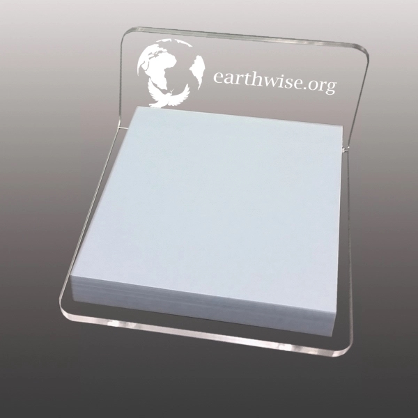 Laser etched acrylic note pad holder (fits a 3" x 3"... from ASI 72521 Morris Magnets / Laser Cuts