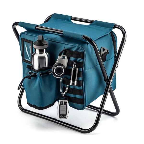 Camping chair with an aluminum frame, several storage areas, and an... from ASI 88060 Snugz/USA Inc / Sweda®