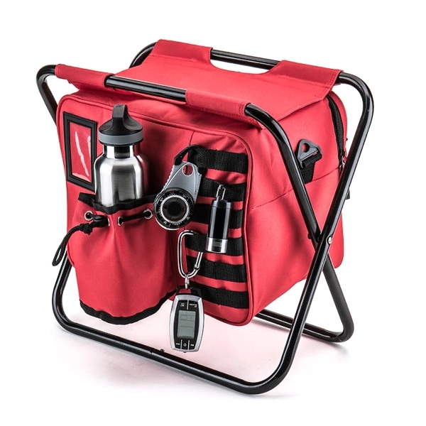 Camping chair with an aluminum frame, several storage areas, and an... from ASI 88060 Snugz/USA Inc / Sweda®