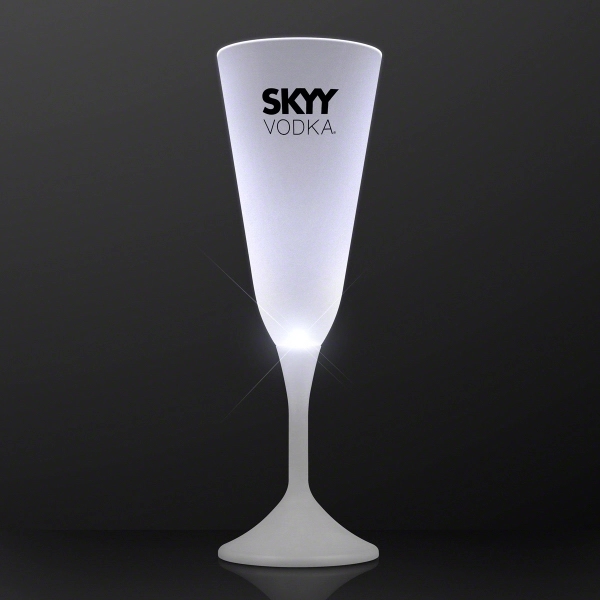 Blank or imprinted. Still White Light Champagne Glass.... from ASI 34194 ALightPromos / Alight Promotional Products